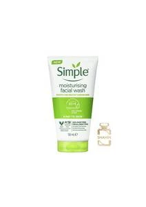 ژل شستشوی آبرسان صورت پوست مختلط روبه چرب سیمپل اصل Simple Moidturising Facial Wash 150ML