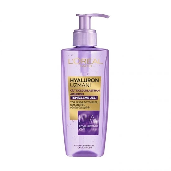 ژل شستشوی آبرسان هیالورونیک اسید لورال LOREAL HYALURON UZMANI حجم 200 میل