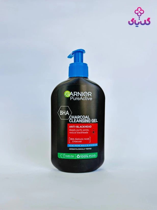 ژل شستشوی زغال گارنیر Pure Active BHA ضدجوش و ضدجوش سرسیاه