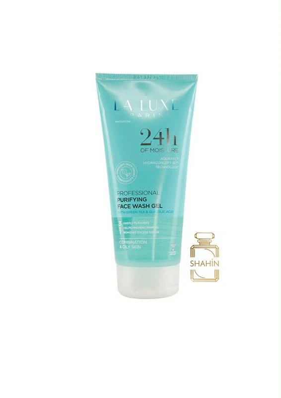 ژل شستشوی صورت حاوی چای سبز لالوکس اصل La Lux Purifying Green Tea Wash Gel 400ML