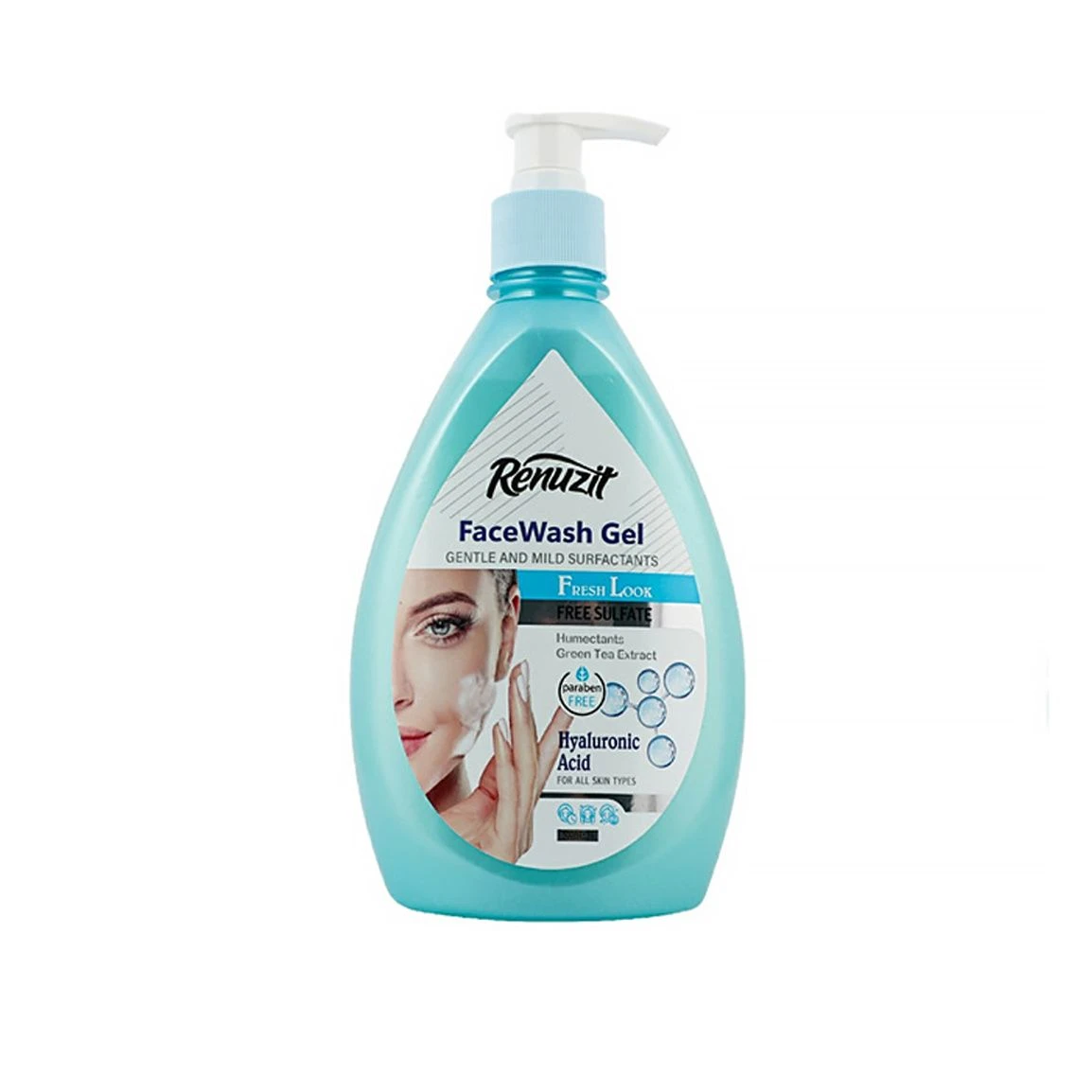 ژل شستشوی صورت رینوزیت حاوی هیالورونیک اسید(حجم 500ml)
