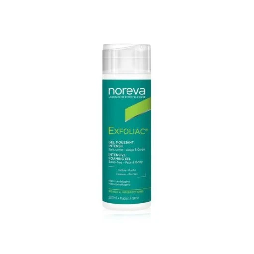 ژل شستشوی صورت و بدن نوروا مدل Exfoliac Intensive Foaming Gel
