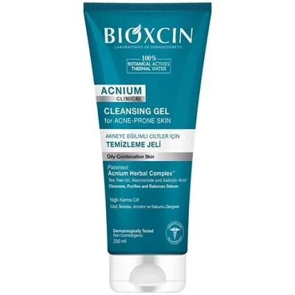 ژل شستشوی ضد جوش صورت بیوکسین (پوست مختلط و چرب) Acnium clinical