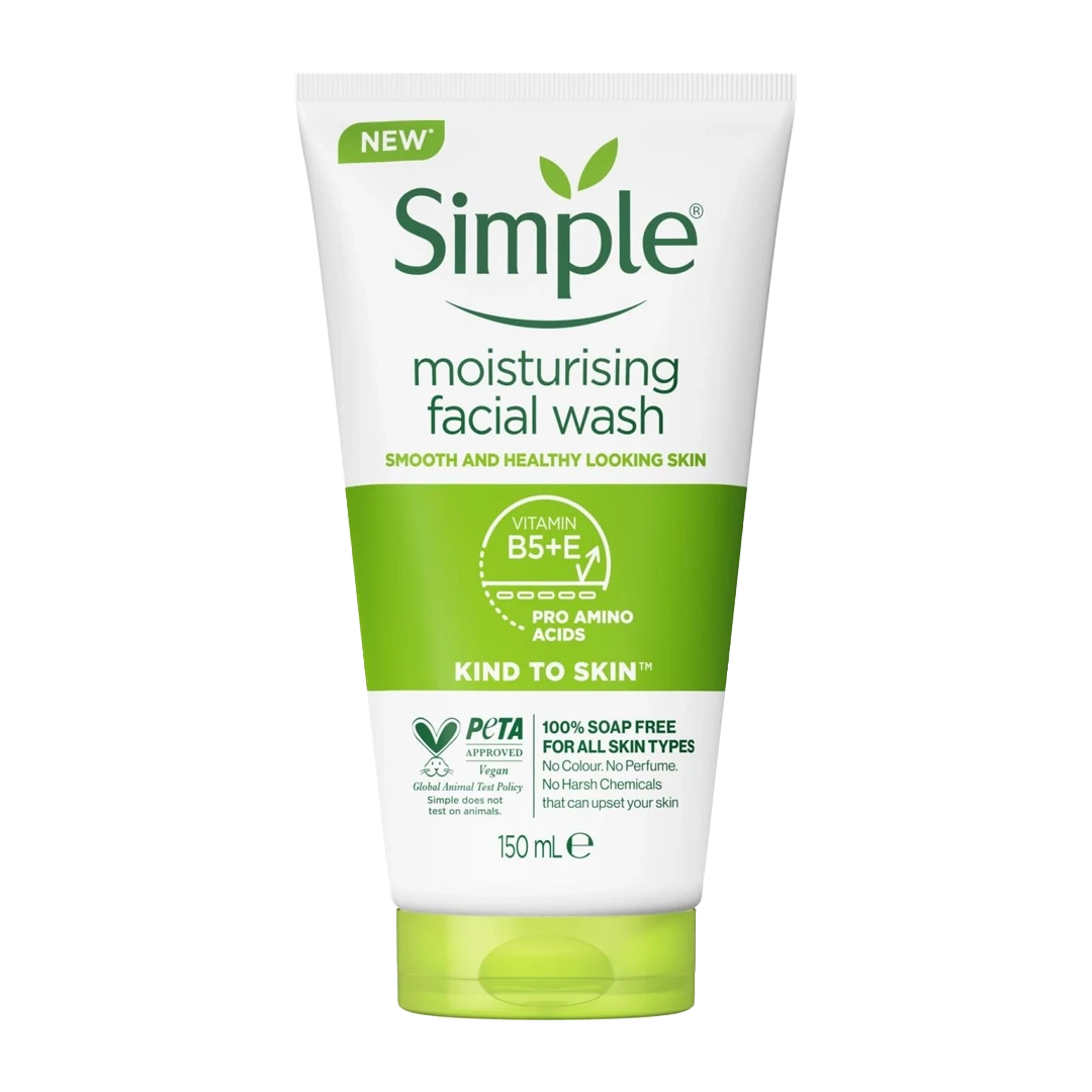 ژل شوینده صورت سیمپل مدل Moisturising حجم 150 میل