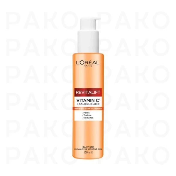 ژل شوینده و آبرسان صورت ویتامین سی لورال رویتالیفت LOreal Revitalift حجم 150 میلی لیتر