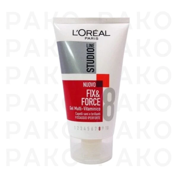 ژل مو لورال 8 سري studio Line مدل Fix & Force حجم 150 ميل loreal