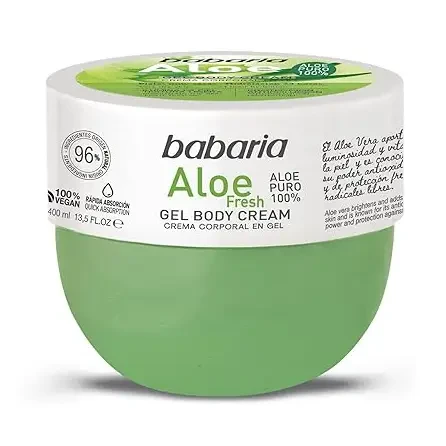 ژل کرم بدن باباریا Babaria حاوی آلوئه ورا حجم 400 میل اصل و اورجینال