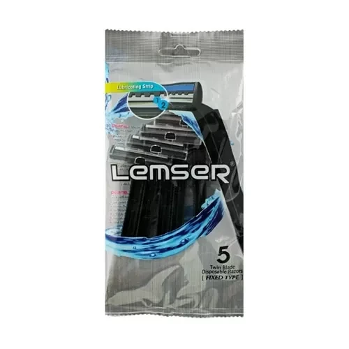 ژیلت اصلاح 2تیغه صابون دار لمسرlamserبسته 5 عددی