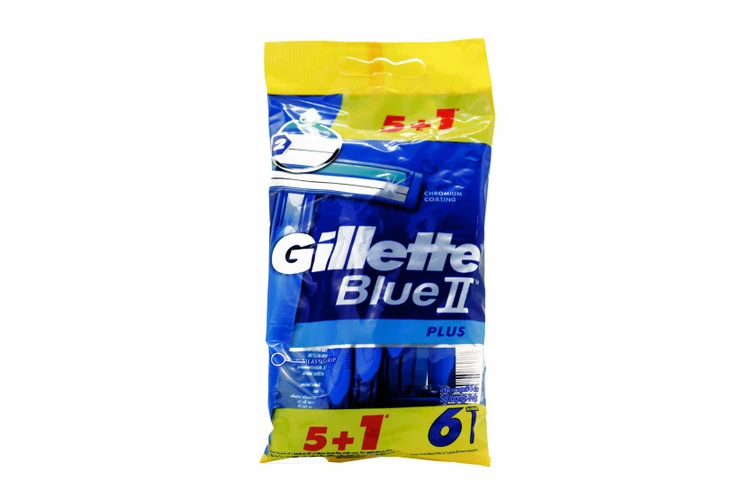 ژیلت دو لبه ژیلت Blue II Plus بسته 6 عددی