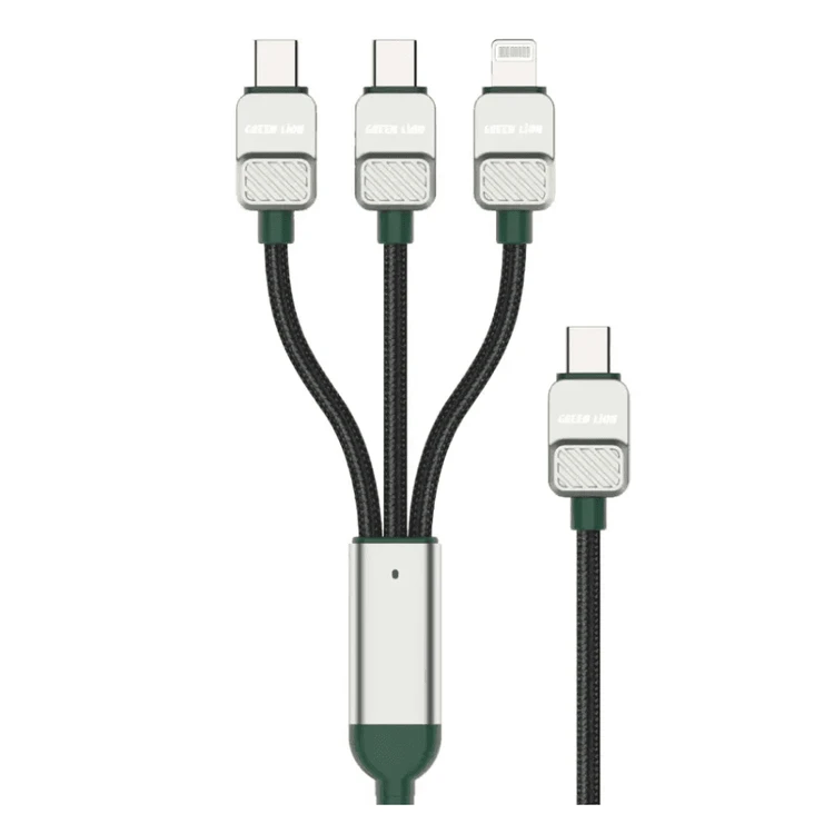 کابل 3 در 1 گرین لاین مدل Type-C to C،C،L