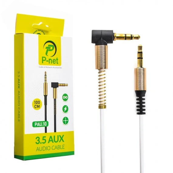 کابل AUX P-NET مدل PAU.10 – با جک ۹۰ درجه برای اتصال راحت و بدون دردسر