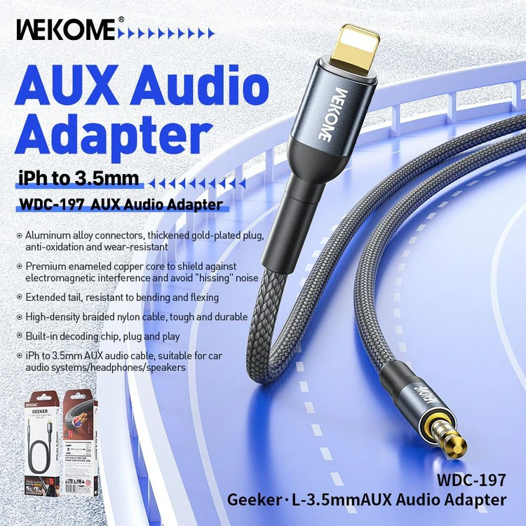 کابل Aux 3.5m.m آیفون برند ویکام