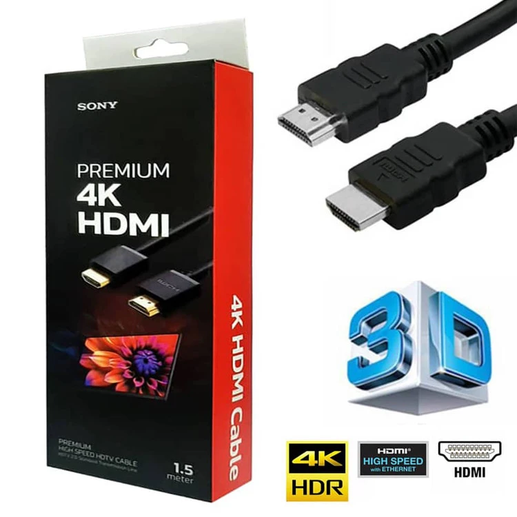 کابل HDMI 4K SONY مدل 1.5M – انتقال ویدیو با کیفیت فوق‌العاده