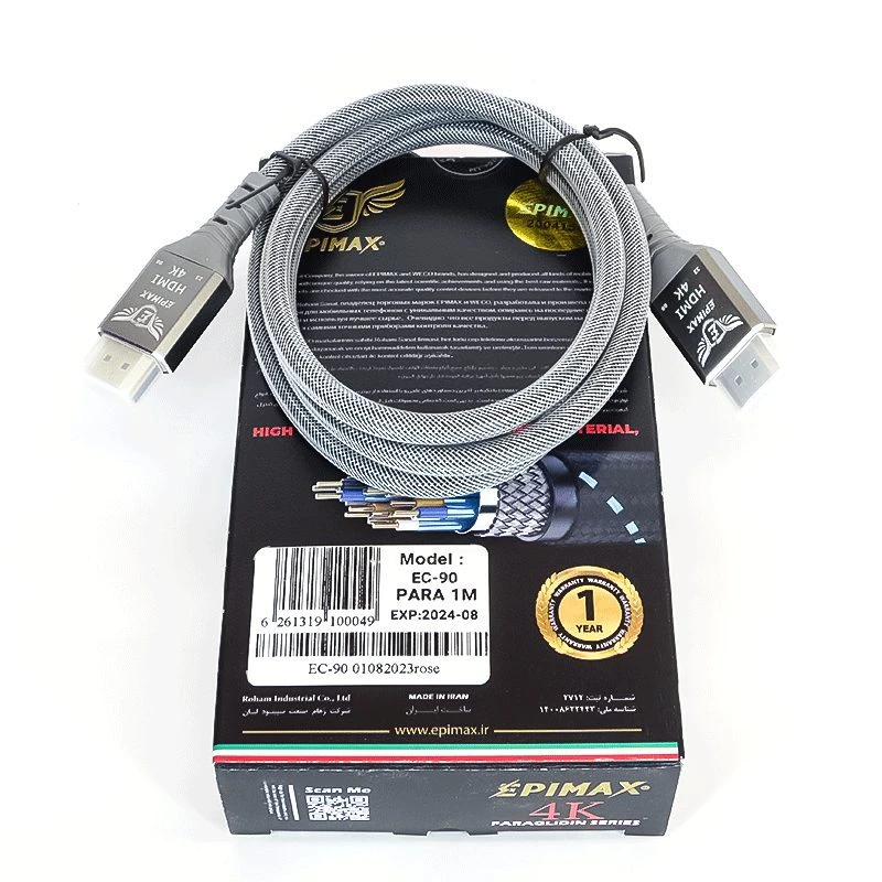 کابل HDMI 4K سیم فلزی 1 متری مدلEC-90