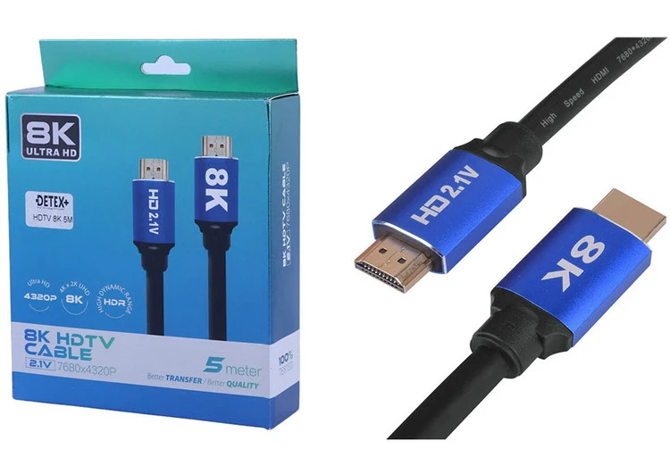 کابل HDMI 8K DETEX مدل 3M – انتقال تصویر با رزولوشن فوق‌العاده و کیفیت بی‌نقص