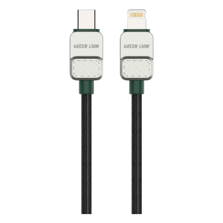 کابل USB-A به لایتنینگ گرین لاین مدل Electroplated Braided Cable