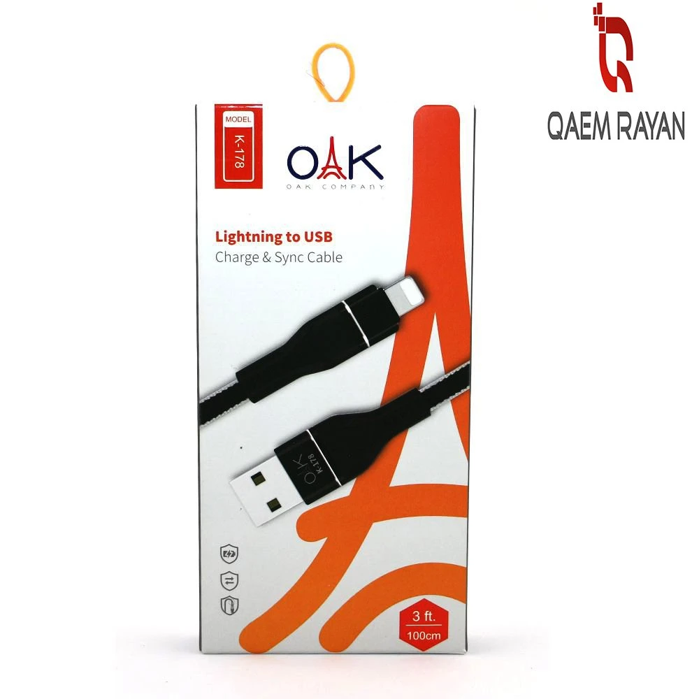 کابل آیفونی (لایتنینگ) اوآک مدل K-178