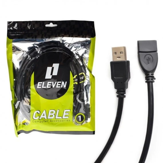 کابل افزایش طول USB ۱.۵ متری ELEVEN – انتقال مطمئن اطلاعات و شارژ در فواصل بیشتر