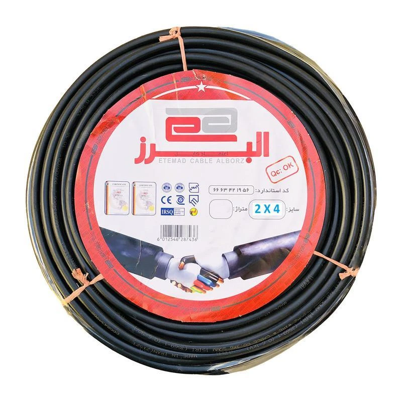 کابل برق 2 در 4 اعتماد کابل البرز مدل ETM24 تمام مس