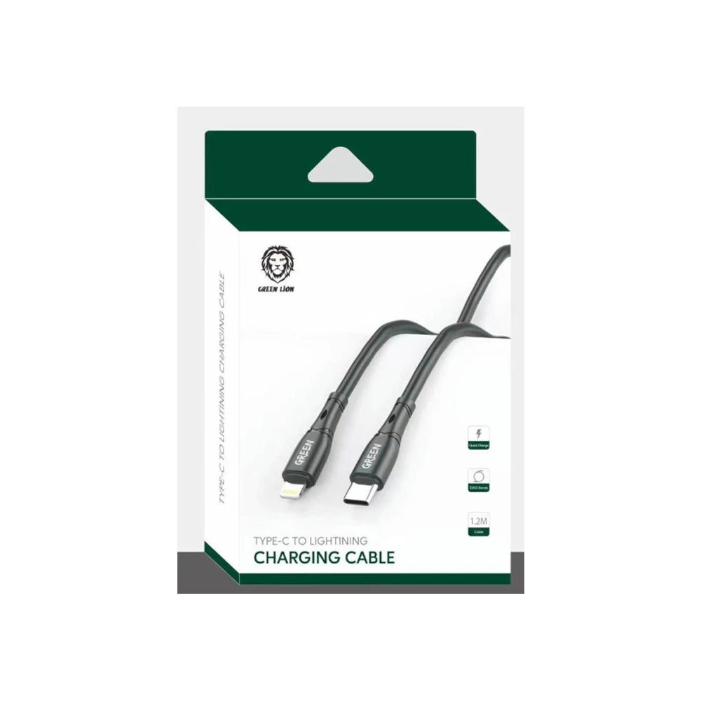 کابل تایپ سی به لایتنینگ گرین لاین مدل Green Lion GN12CTOLTG با توان 20W