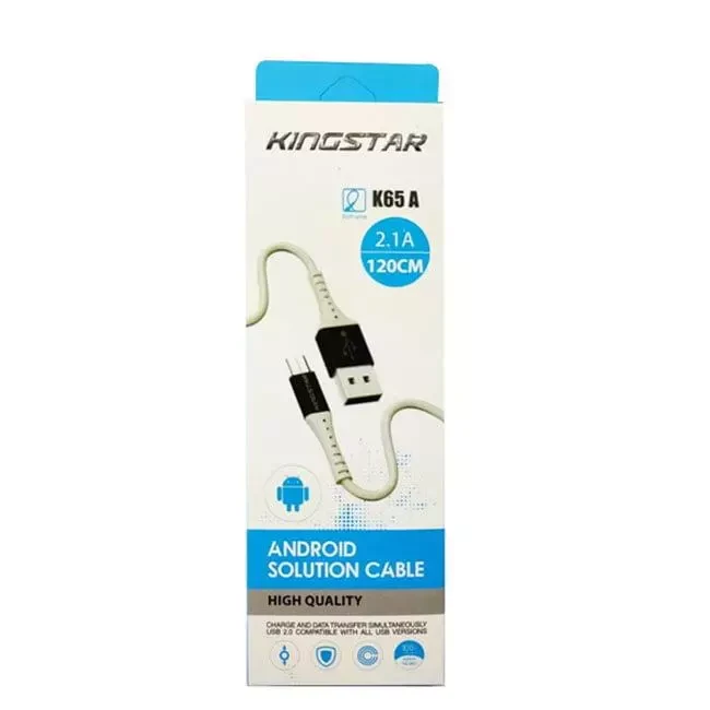 کابل تایپ سی کینگ استار مدل K65 A طول 1.2 متر