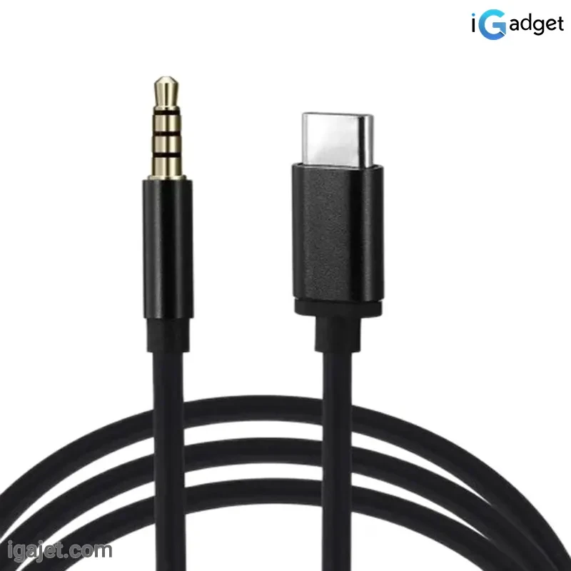 کابل تبدیل USB-C به AUX مدل GL090 | طول 1 متر