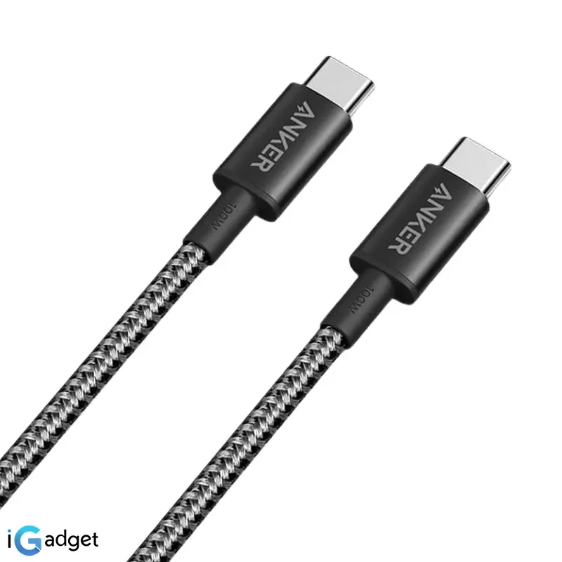 کابل تبدیل USB-C به USB-C انکر مدل Nylon A8753 | طول 1.8 متر