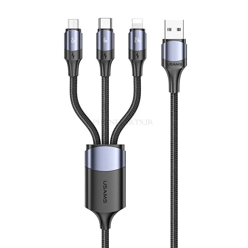 کابل تبدیل USB به microUSB / USB-C / لایتنینگ یوسمز مدل U71