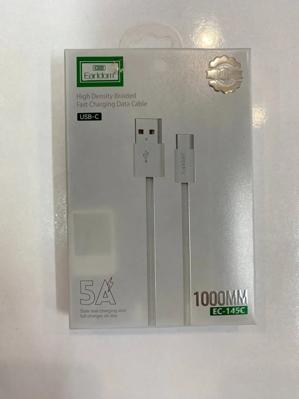 کابل تبدیل USB به تای‍‍پ سی ارلدام اصلی (کنفی) مدل EC-145C طول 1 متر