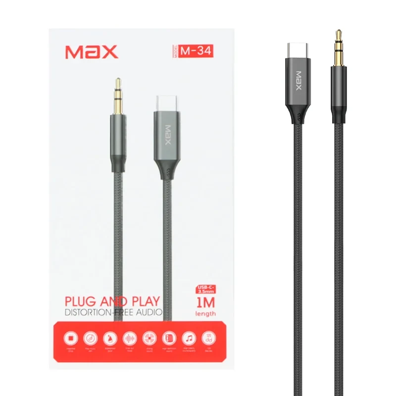کابل تبدیل صدا aux type c max