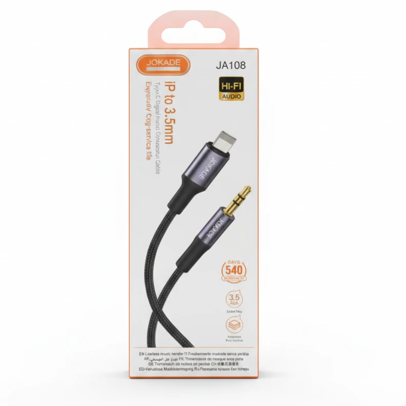 کابل تبدیل صدای لایتنینگ به 3.5 میلی‌متری Jokade JA108 Hi-Fi