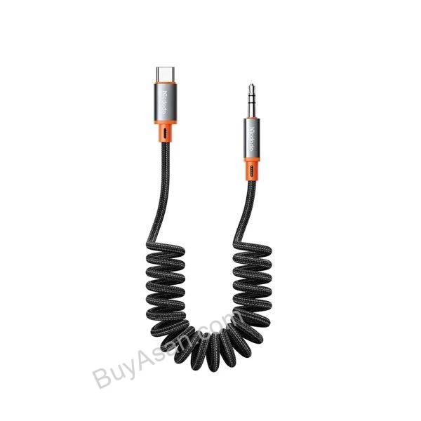 کابل تبدیل فنری تایپ‌سی به جک 3.5mm هدفون AUX مک‌دودو
