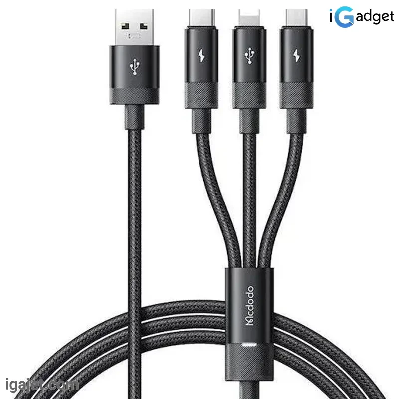 کابل سه سر 1In3 مک دودو Mcdodo CA-5790 طول 1.2 متر 15 وات