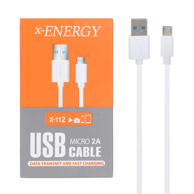 کابل شارژ 2 متری اندروید X-Energy مدل X-112 - سفید