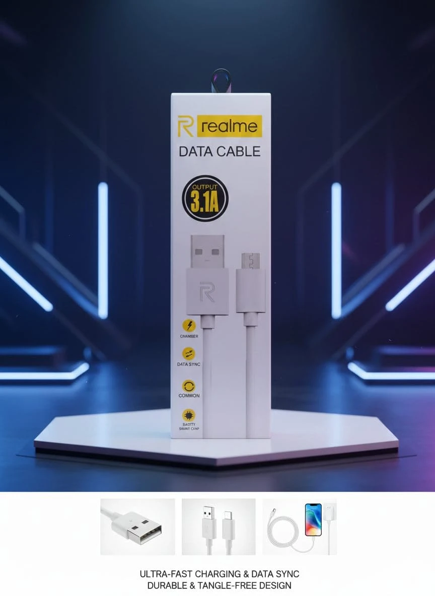 کابل شارژ Micro Usb برند ریلمی فست شارژ