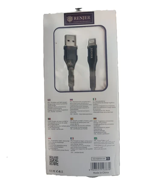 کابل شارژ USB به لایتنینگ رنجر طول 1 متر