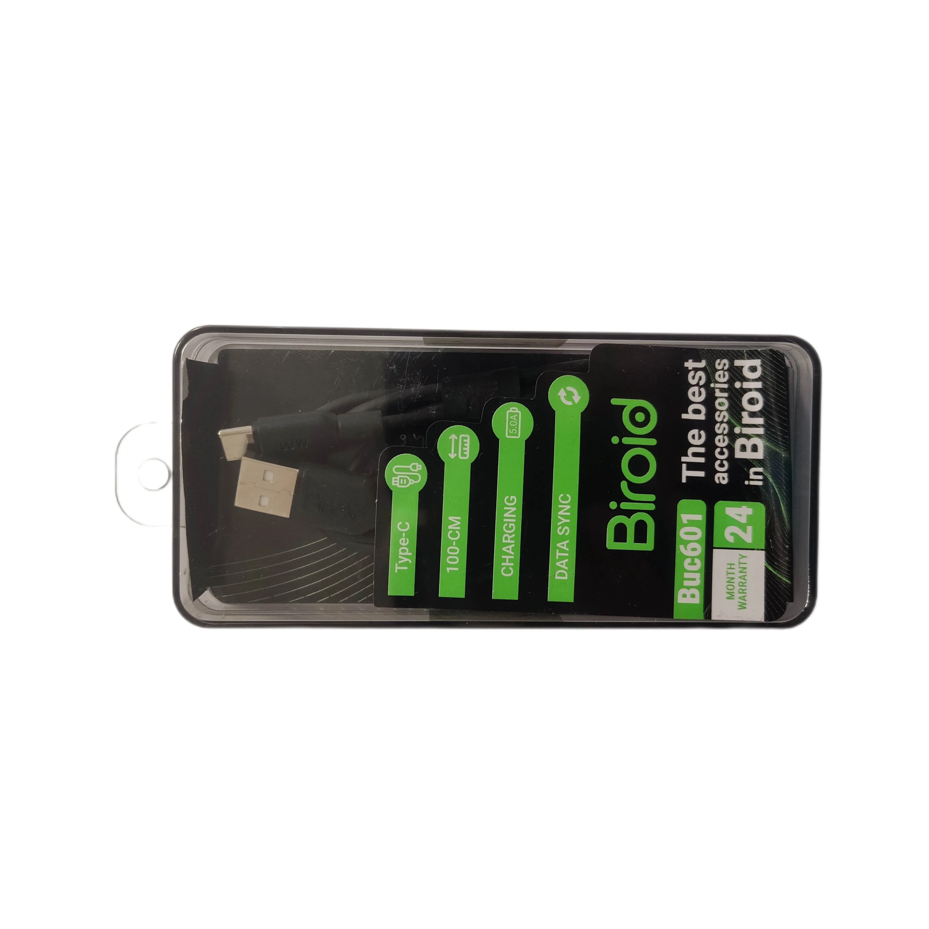 کابل شارژ usb-type-c برند Biroid مدل Bum601 طول 1 متری