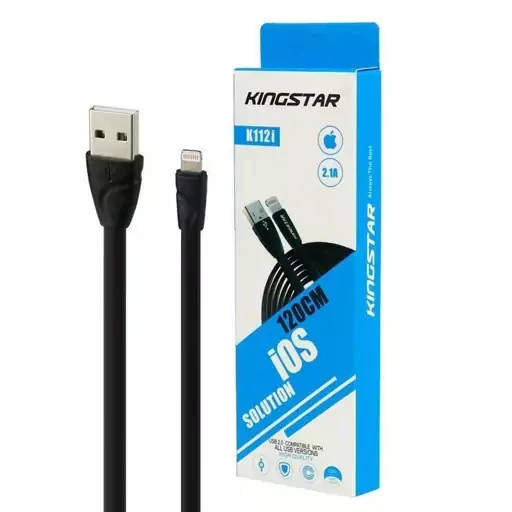 کابل شارژ آیفون KINGSTAR مدل K112i – شارژ پایدار و انتقال داده مطمئن