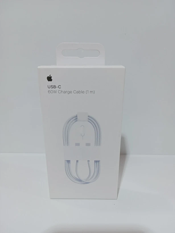 کابل شارژ اصلی اپل مدل USB-C به USB-C توان ۶۰ وات (Woven Design