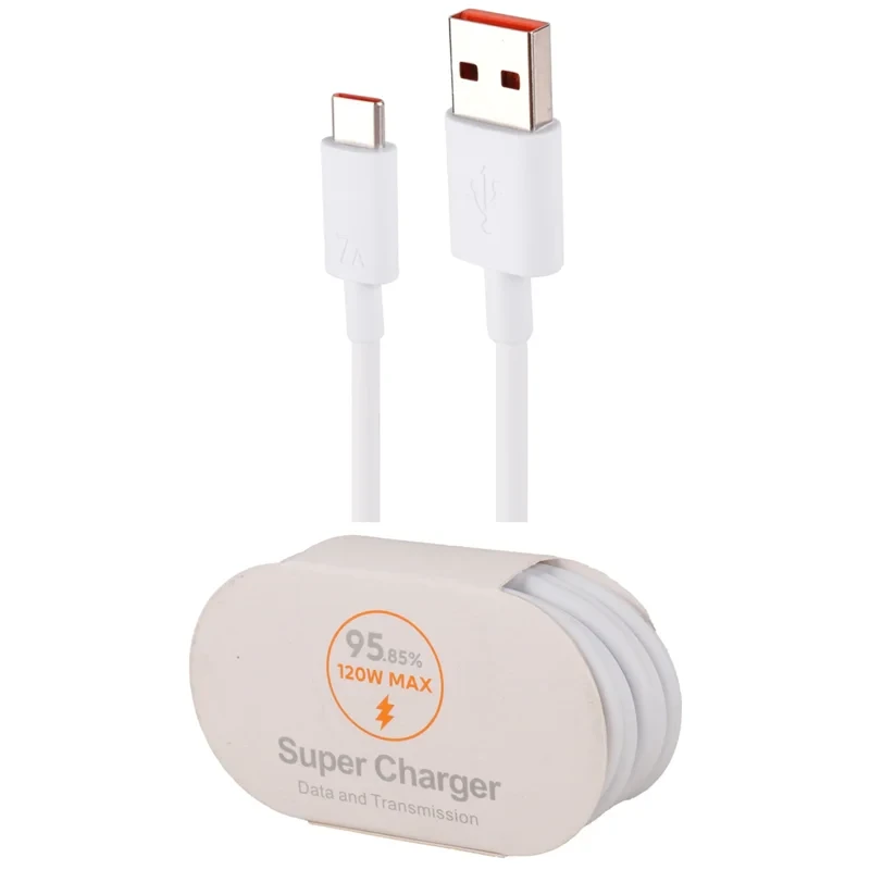 کابل شارژ تایپ سی 120 وات 7 آمپر شیائومی کیفیت عالی ( کابل شارژ 67 وات poco x6 pro )