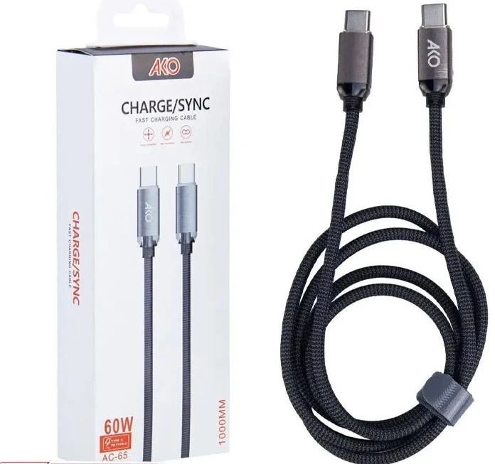 کابل شارژ تایپ سی به تایپ سی آکو مدل AC-65