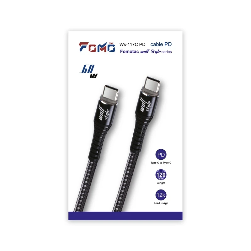 کابل شارژ تایپ‌سی فوموتک(Fomotac) مدل WS-117C