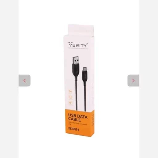 کابل شارژ تایپ سی وریتی مدل CB3149T به طول 100 سانتی متر