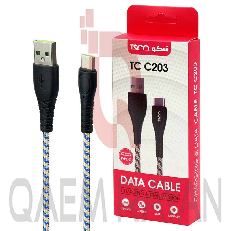 کابل شارژ تسکو تایپ سی مدل Tsco TCC 203