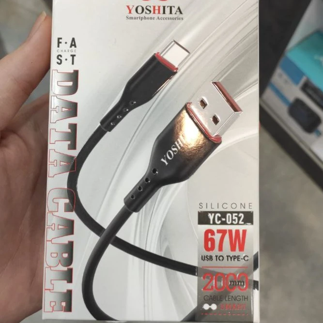 کابل شارژ سریع 67 وات یوشیتا (Yoshita) مدل YC-052 از نوع USB به Type-C