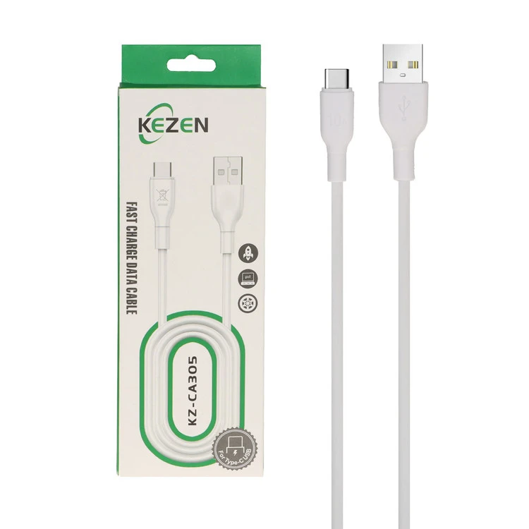 کابل شارژ فست KEZEN Type-C مدل KZ-CA305 - سفید - kZN