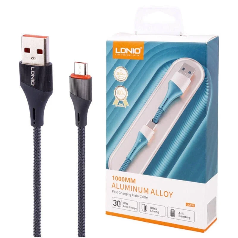 کابل شارژ میکرو ۳۰وات Ldnio مدل LS63۱
