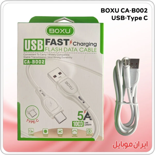 کابل شارژر USB به تایپ سی BOXU CA-B002