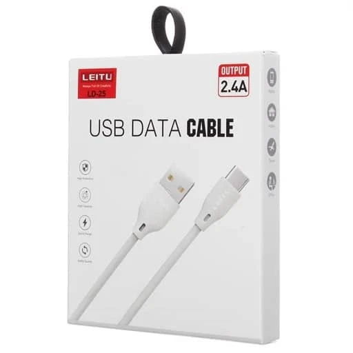 کابل شارژر تایپ سی لیتو مدل LD-25 طول 1 متر
