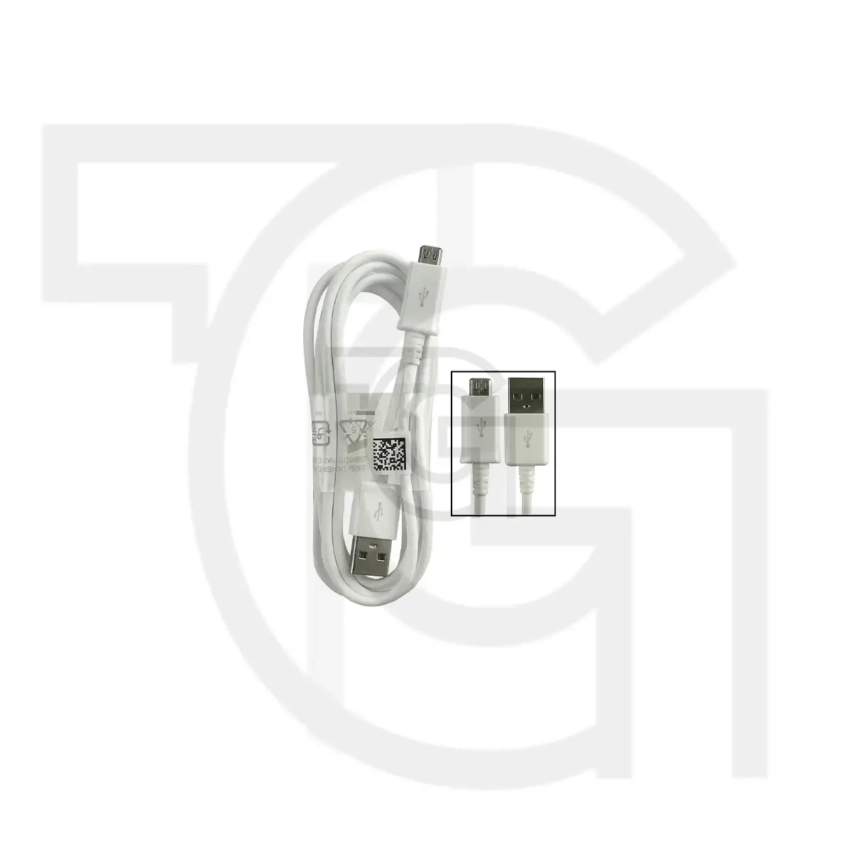 کابل شارژر سامسونگ (سفید) Cable Charger Samsung E300 Galaxy S4